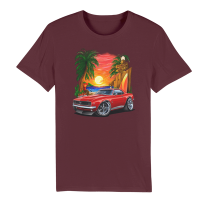 1967 Camaro SS Margaritaville Beach Car Art Organic Jersey Adult T-Shirt