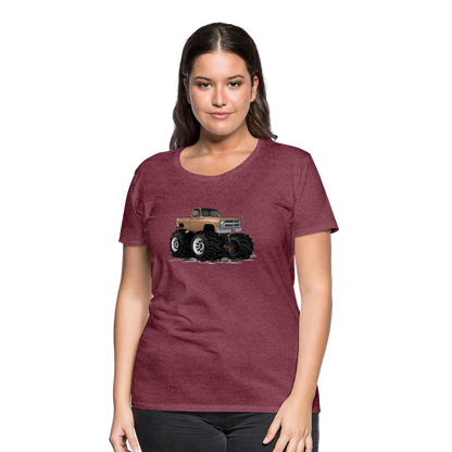 1986 Chevrolet 4x4 Pickup Truck Car Art Women’s Premium T-Shirt - heather burgundy