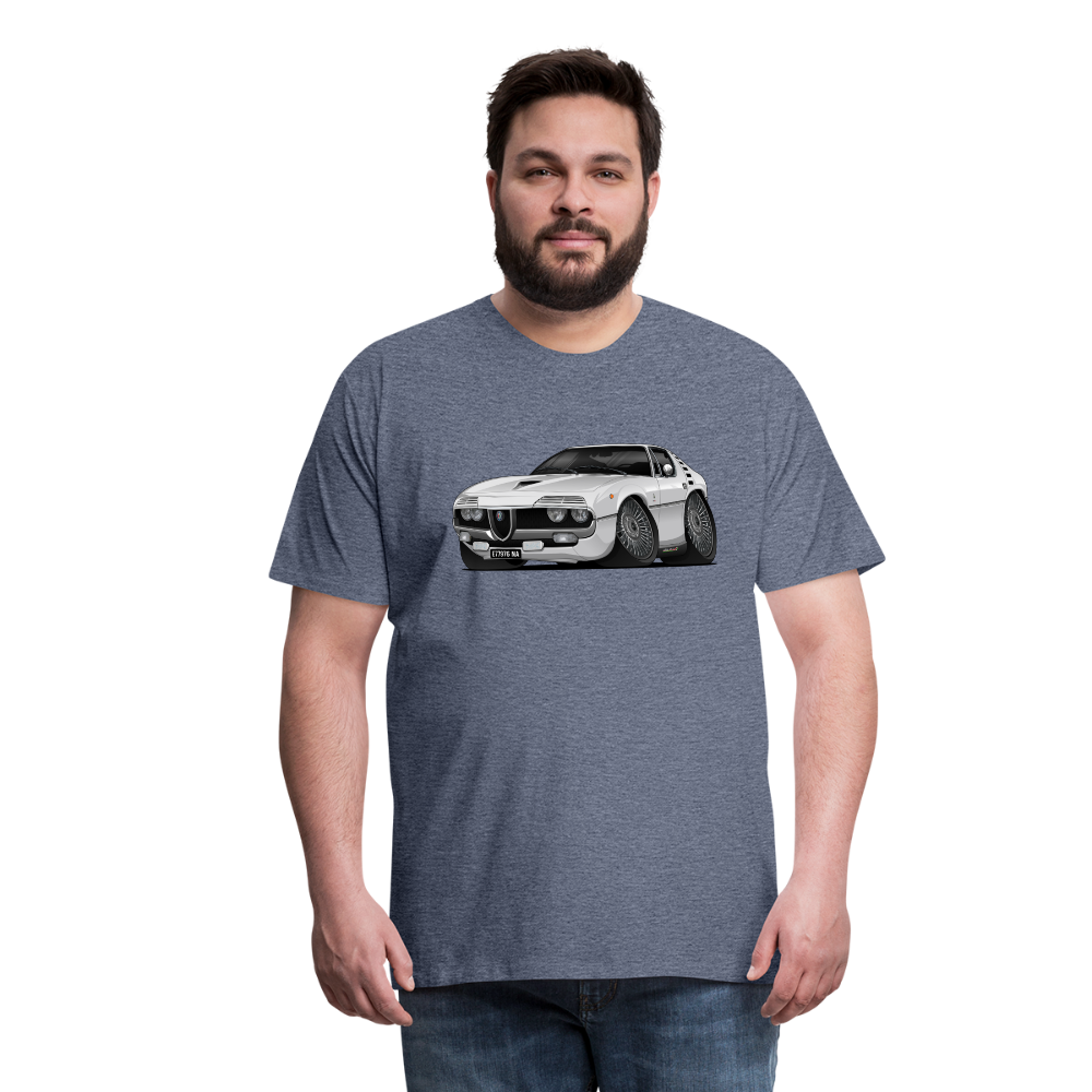 1971 Alfa Romeo Montreal Car Art Men's Premium T-Shirt - heather blue