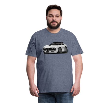 1971 Alfa Romeo Montreal Car Art Men's Premium T-Shirt - heather blue
