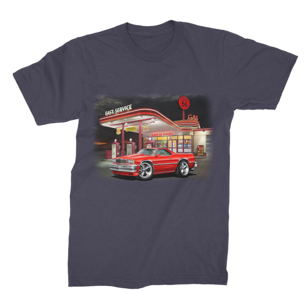 1978 El Camino Gas Station Route 66 Premium Jersey Men's T-Shirt