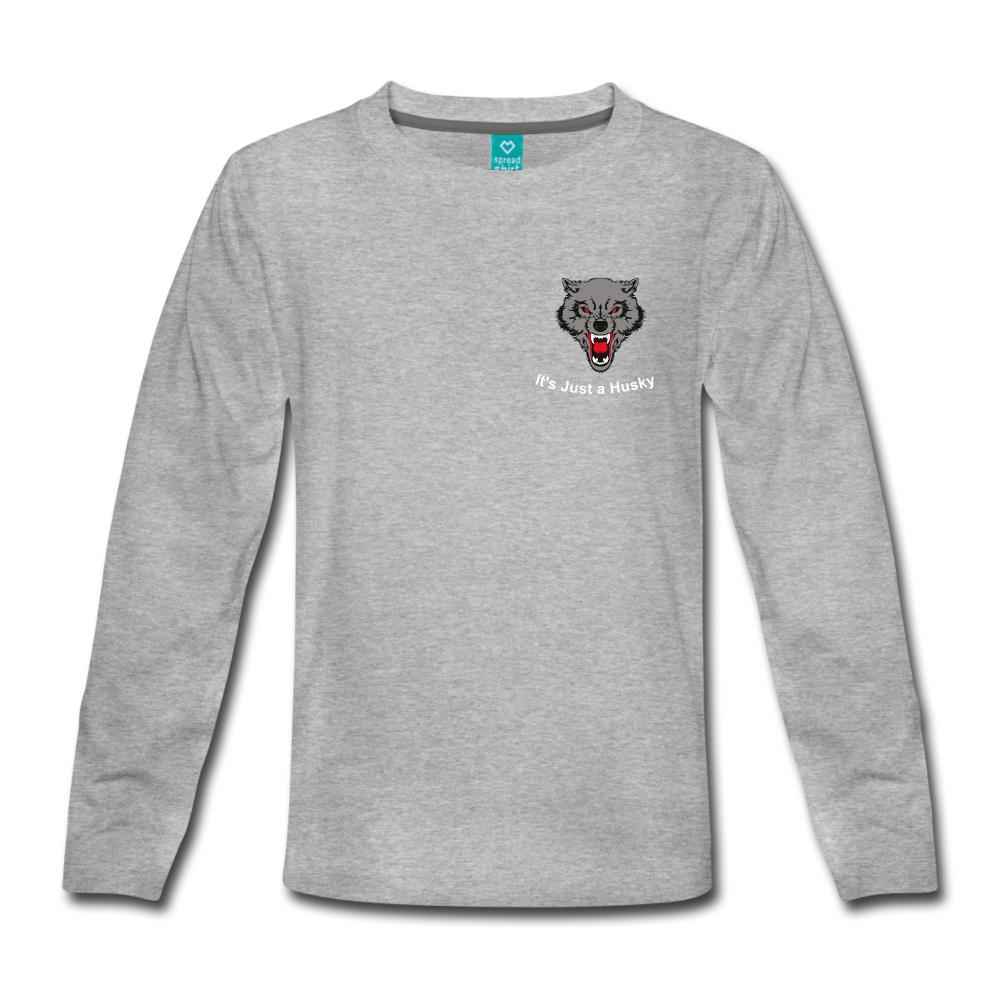 It's Just a Husky Kids' Premium Long Sleeve T-Shirt - heather gray