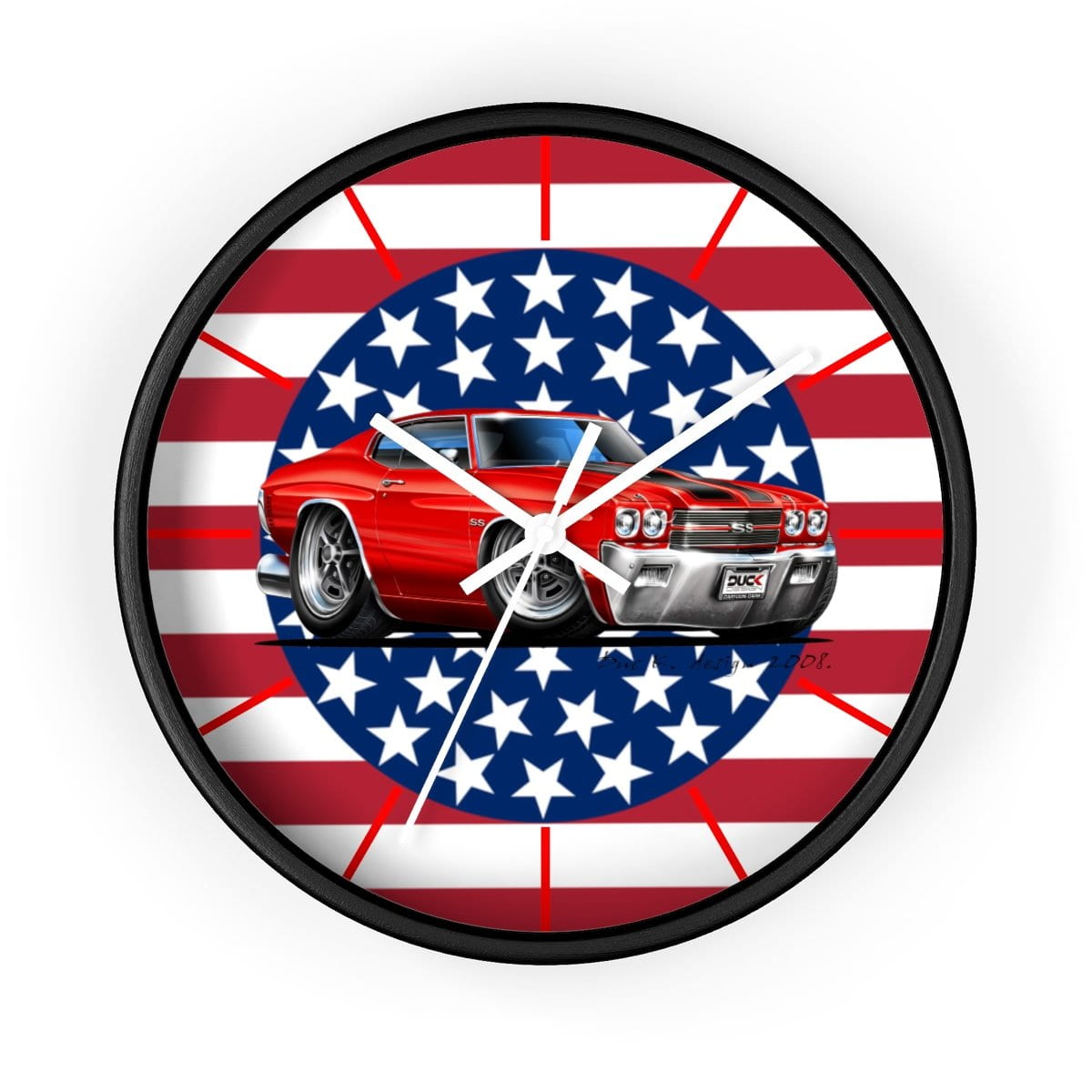 Stars and Stripes and a 1970 Chevelle Wall clock