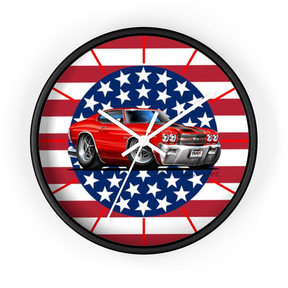 Stars and Stripes and a 1970 Chevelle Wall clock