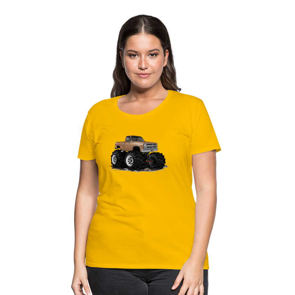 1986 Chevrolet 4x4 Pickup Truck Car Art Women’s Premium T-Shirt - sun yellow