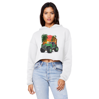 Jeep 4x4 Rocktoy Rock Climber Car Art Unisex Cropped Raw Edge Boyfriend Hoodie