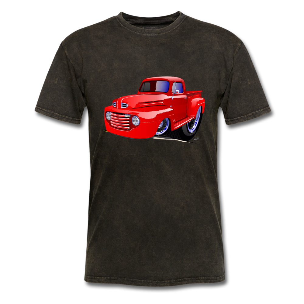 Old Red Truck Men's T-Shirt - mineral black