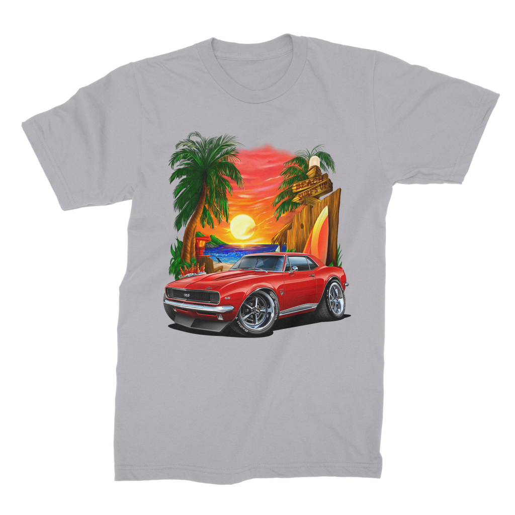 1967 Camaro SS Margaritaville Beach Car Art Premium Jersey Men's T-Shirt