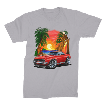 1967 Camaro SS Margaritaville Beach Car Art Premium Jersey Men's T-Shirt