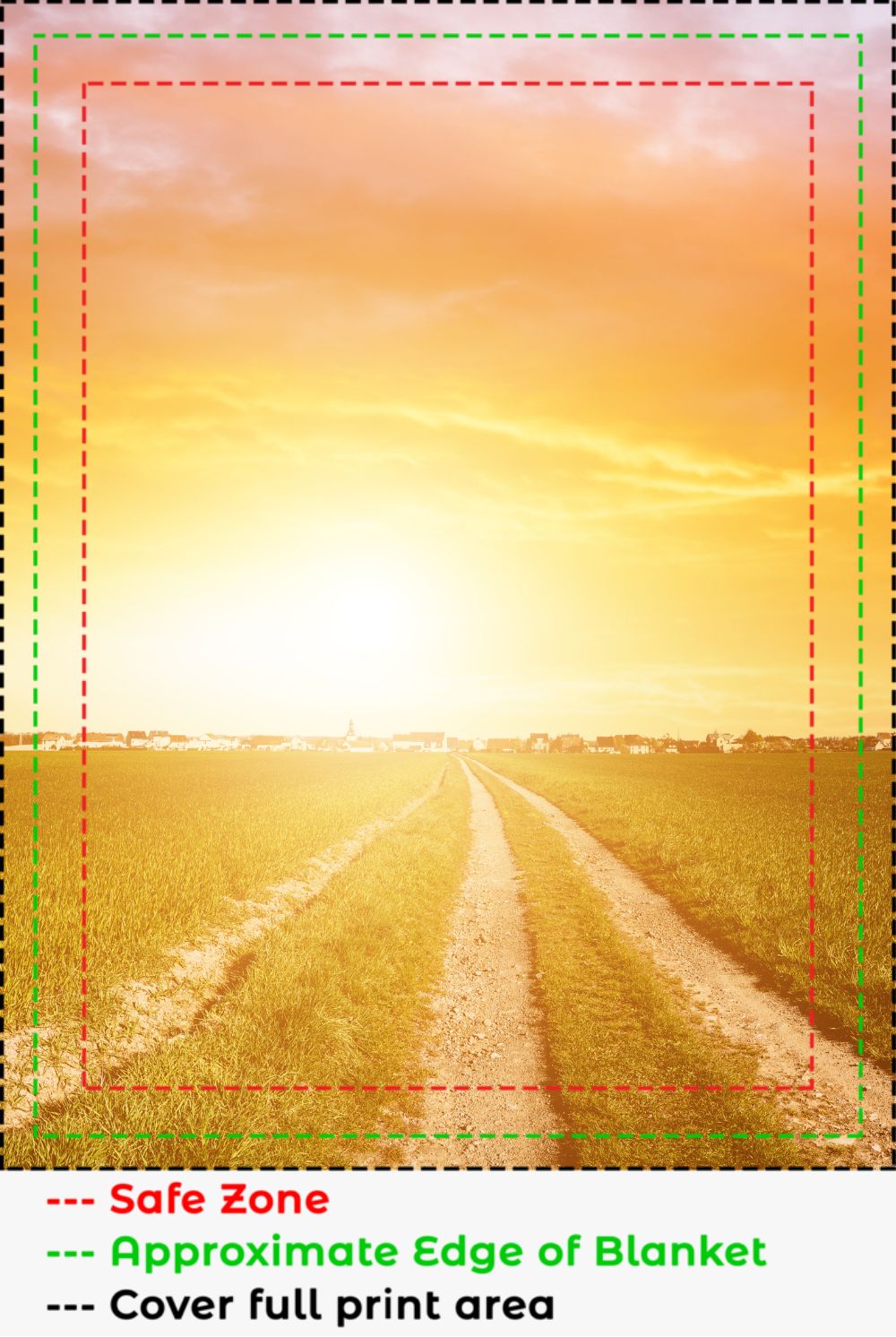 Sunset In the Field Blanket