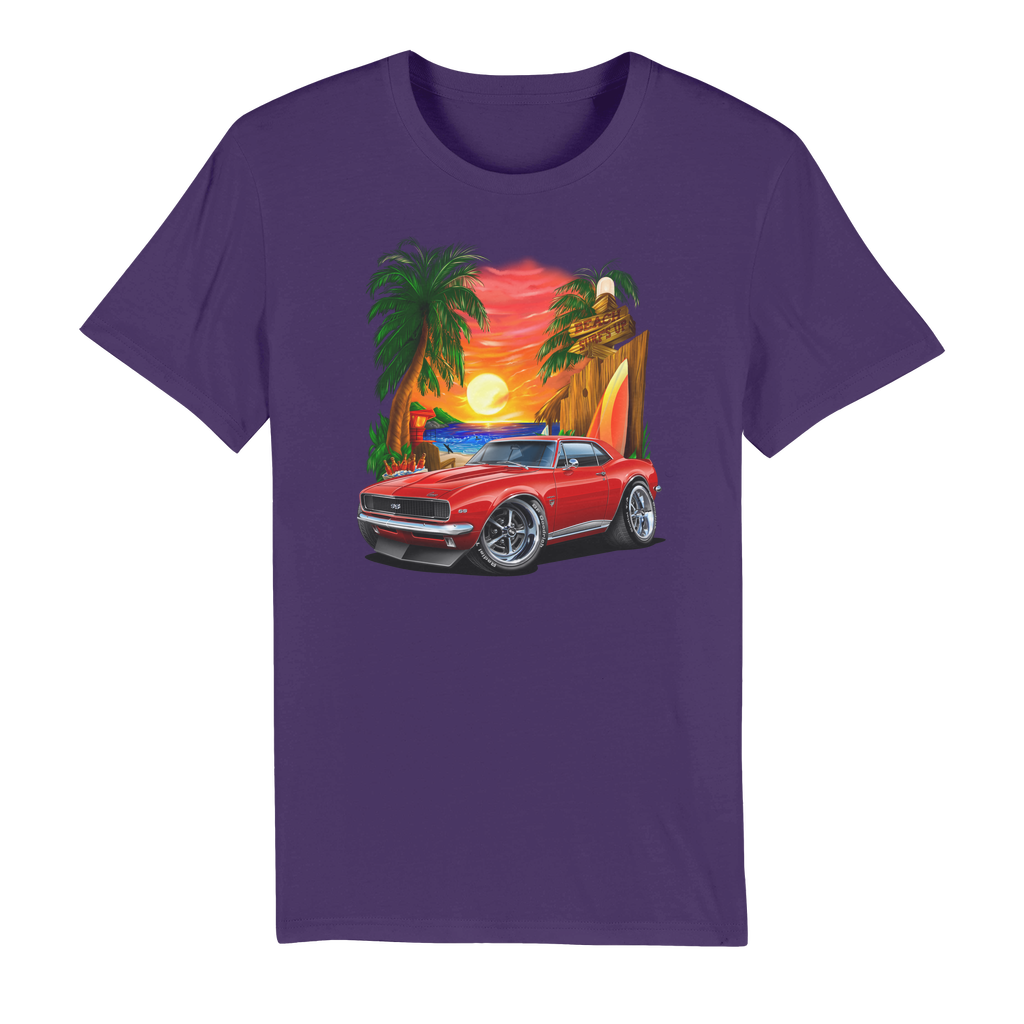 1967 Camaro SS Margaritaville Beach Car Art Organic Jersey Adult T-Shirt