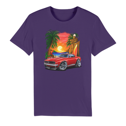 1967 Camaro SS Margaritaville Beach Car Art Organic Jersey Adult T-Shirt