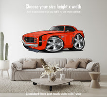 Car Art 1969 Camaro SS Hot Rod Cartoon Wall Decal