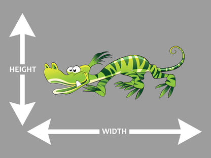 Cartoon Green Dino Wall Art Decal