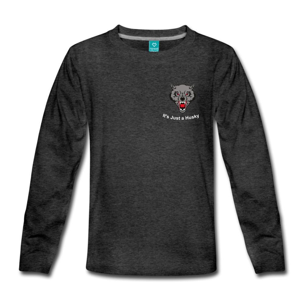 It's Just a Husky Kids' Premium Long Sleeve T-Shirt - charcoal gray