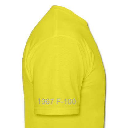 1967 Ford F-100 Men's T-Shirt - yellow