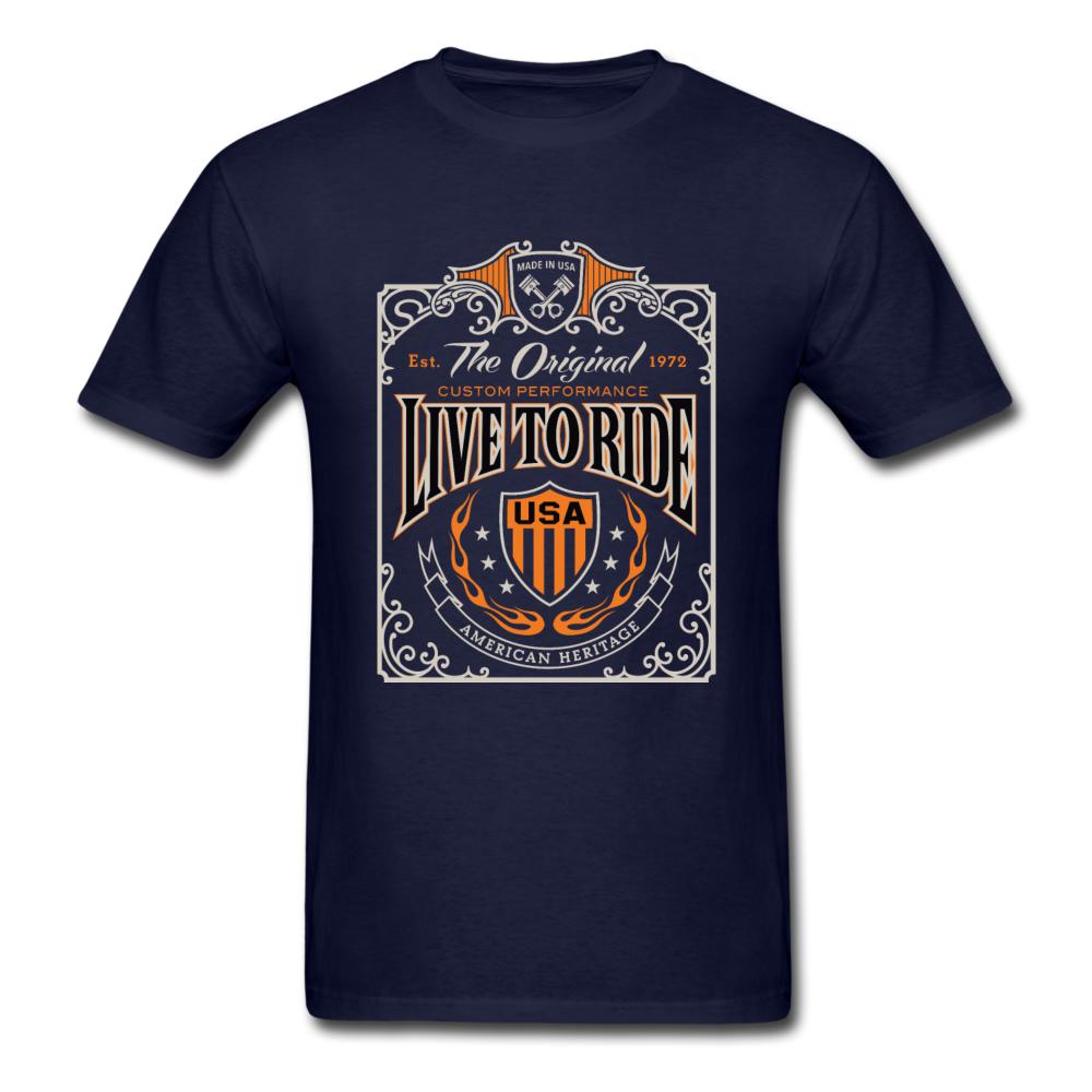 Live to Ride Men's T-Shirt - navy