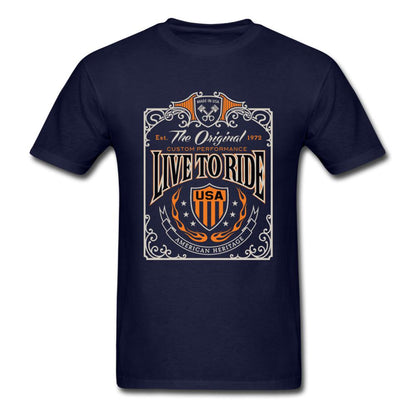 Live to Ride Men's T-Shirt - navy