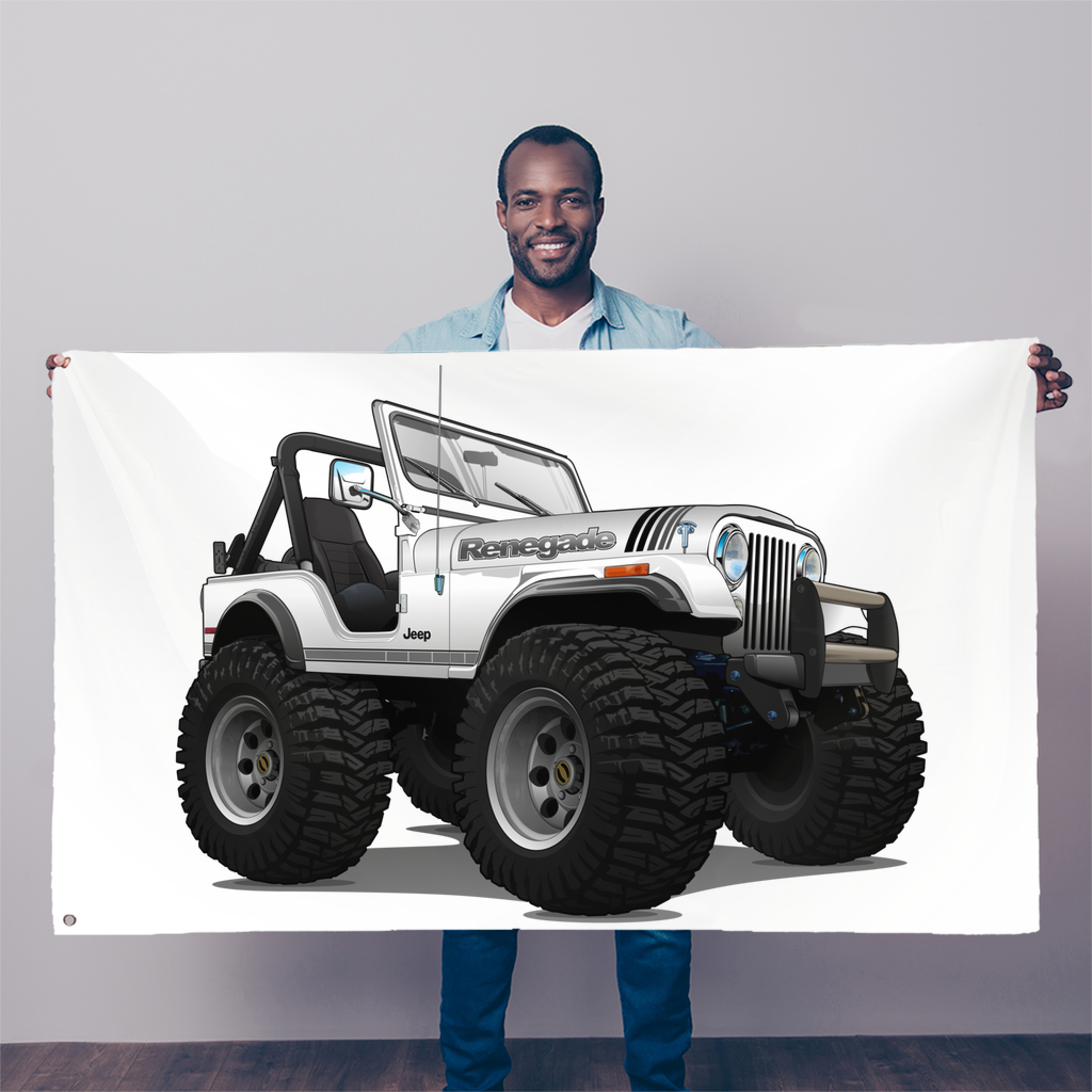 1980 Jeep CJ5 Renegade 4x4 Sublimation Flag