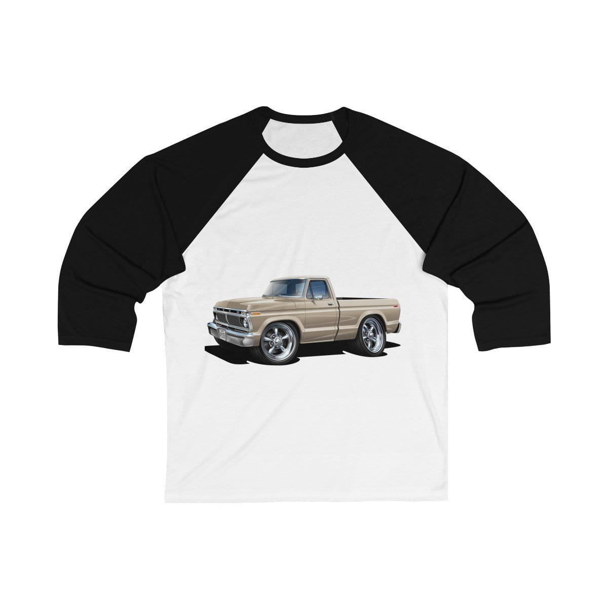 1974 F-100 Car Art Unisex 3/4 Sleeve Baseball Tee