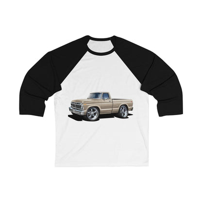 1974 F-100 Car Art Unisex 3/4 Sleeve Baseball Tee
