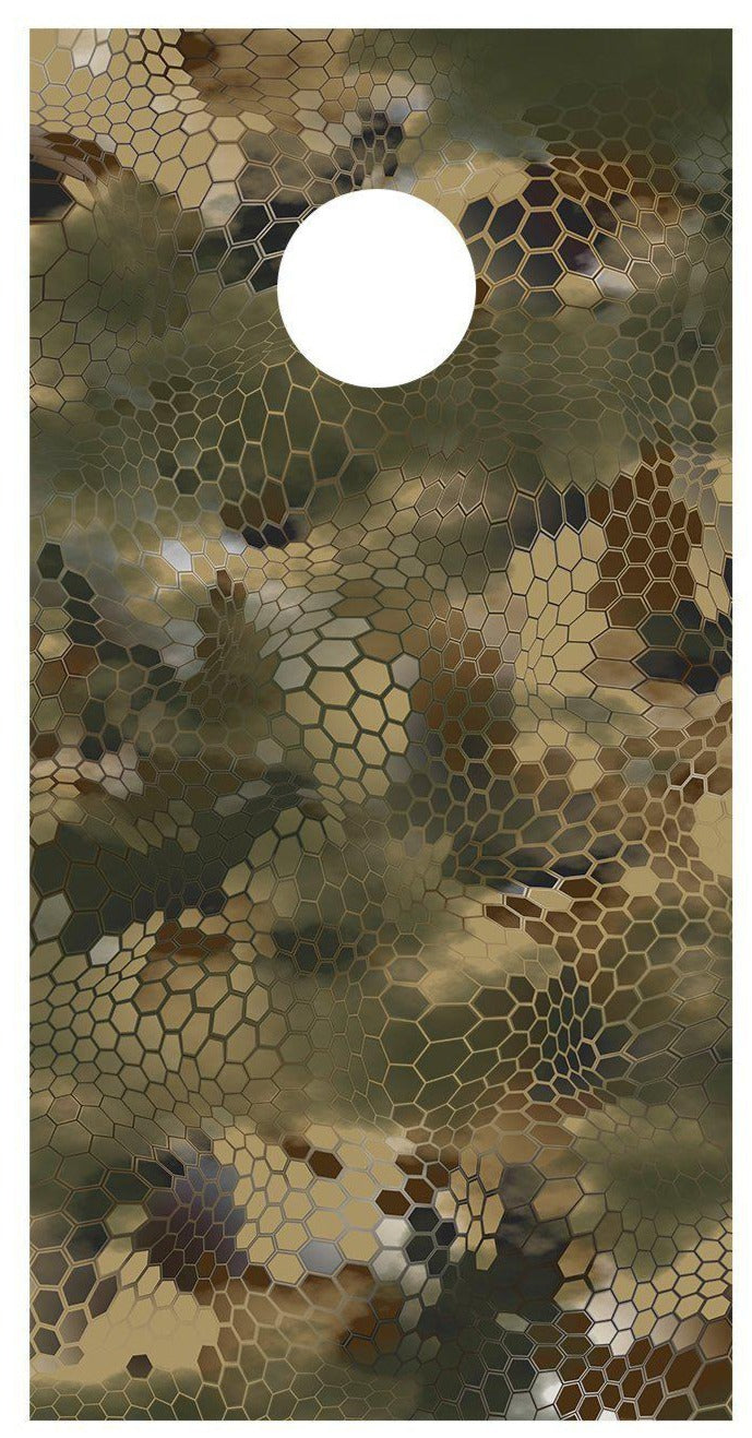 Chameleon Camo Design Cornhole Decal Wraps