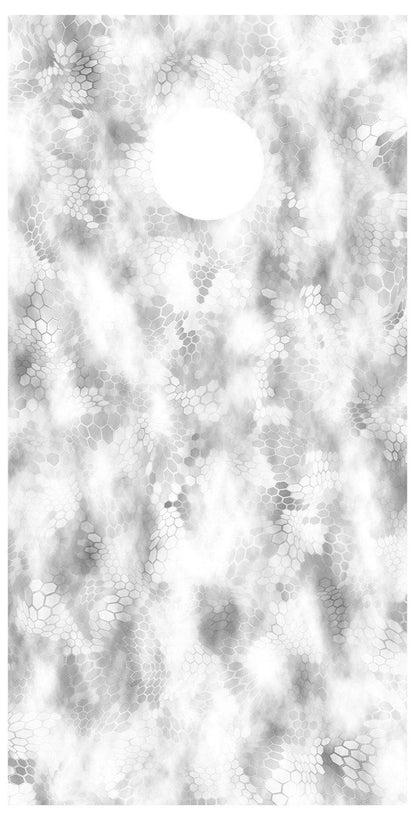 Chameleon Camo Snow Design Cornhole Decal Wrap