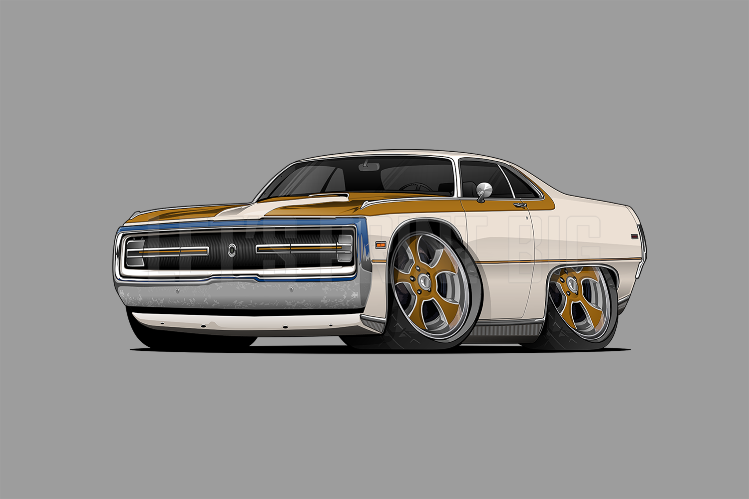 1970 Chrysler 300 Hurst Car Art Wall Decal