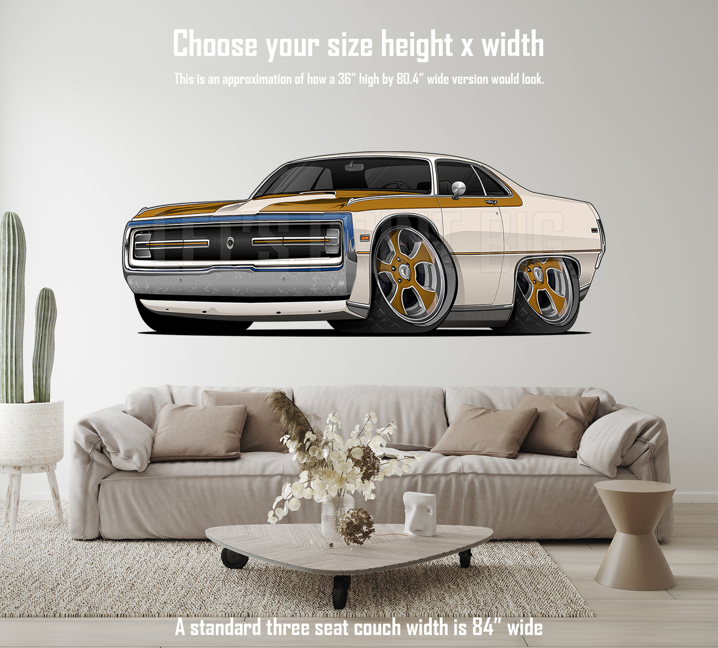 1970 Chrysler 300 Hurst Car Art Wall Decal