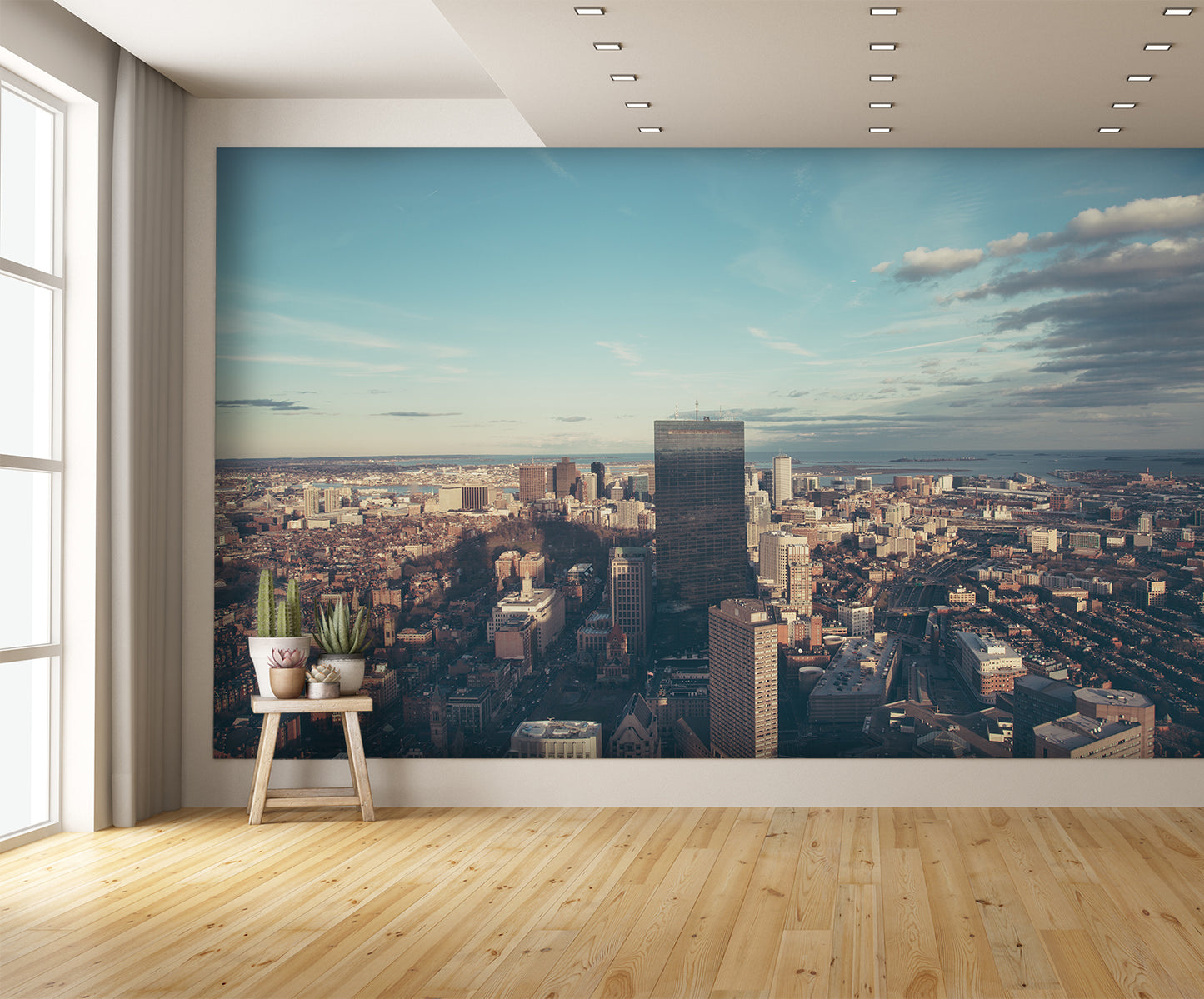 Overview of the City Custom Designed Wallpaper