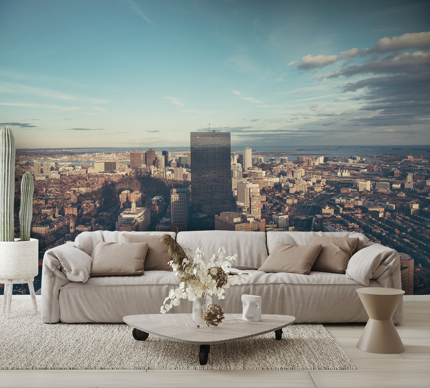 Overview of the City Custom Designed Wallpaper