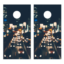 City Lights Landscape Cornhole Board Decal Decals Bean Bag Toss