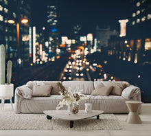 Blurred City Lights Custom Designed Wallpaper