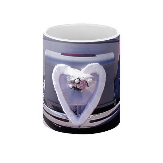 Just Married Heart Coffee Mug - Let's Print Big