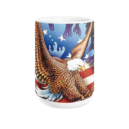 American Flag Bald Eagle #2 Coffee Mug - Let's Print Big