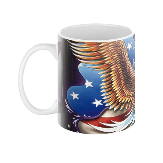 American Flag Bald Eagle #2 Coffee Mug - Let's Print Big