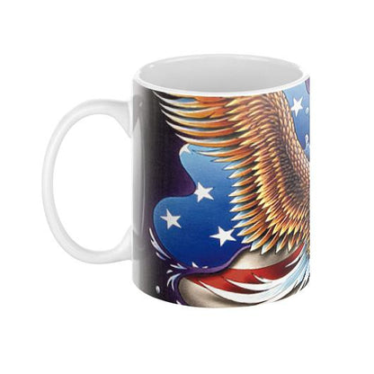 American Flag Bald Eagle #2 Coffee Mug - Let's Print Big