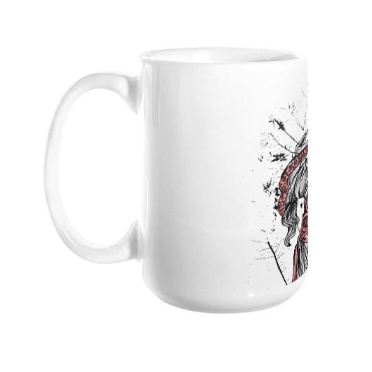 Crazy Laughing Skull Halloween Coffee Mug - Let's Print Big