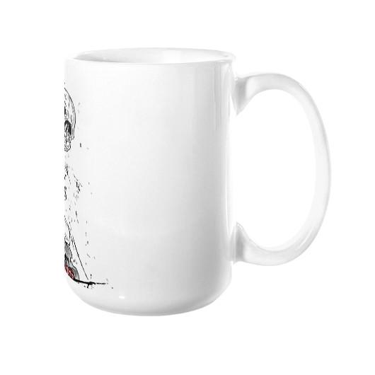 Crazy Laughing Skull Halloween Coffee Mug - Let's Print Big