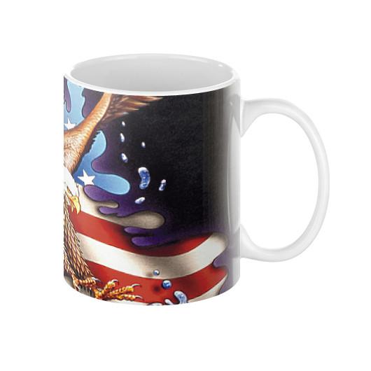 American Flag Bald Eagle #2 Coffee Mug - Let's Print Big