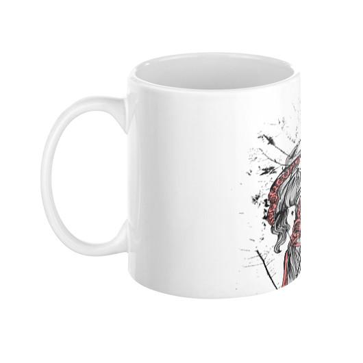 Crazy Laughing Skull Halloween Coffee Mug - Let's Print Big