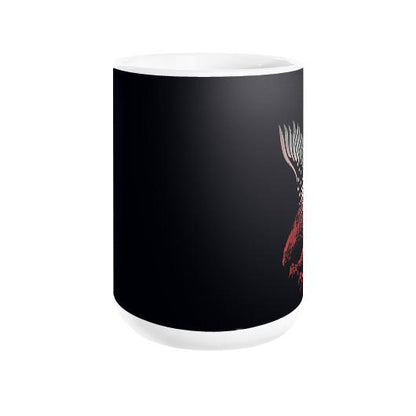 American Bald Eagle American Flag Coffee Mug - Let's Print Big