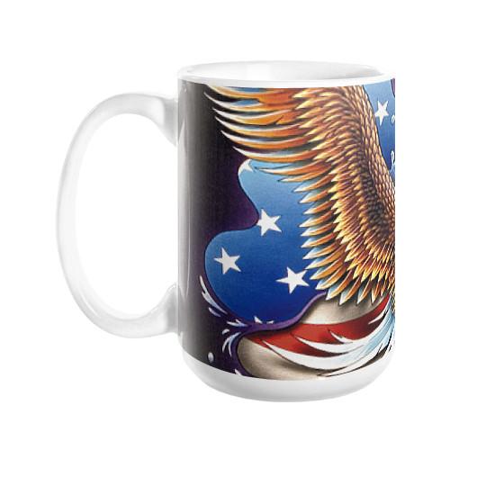 American Flag Bald Eagle #2 Coffee Mug - Let's Print Big
