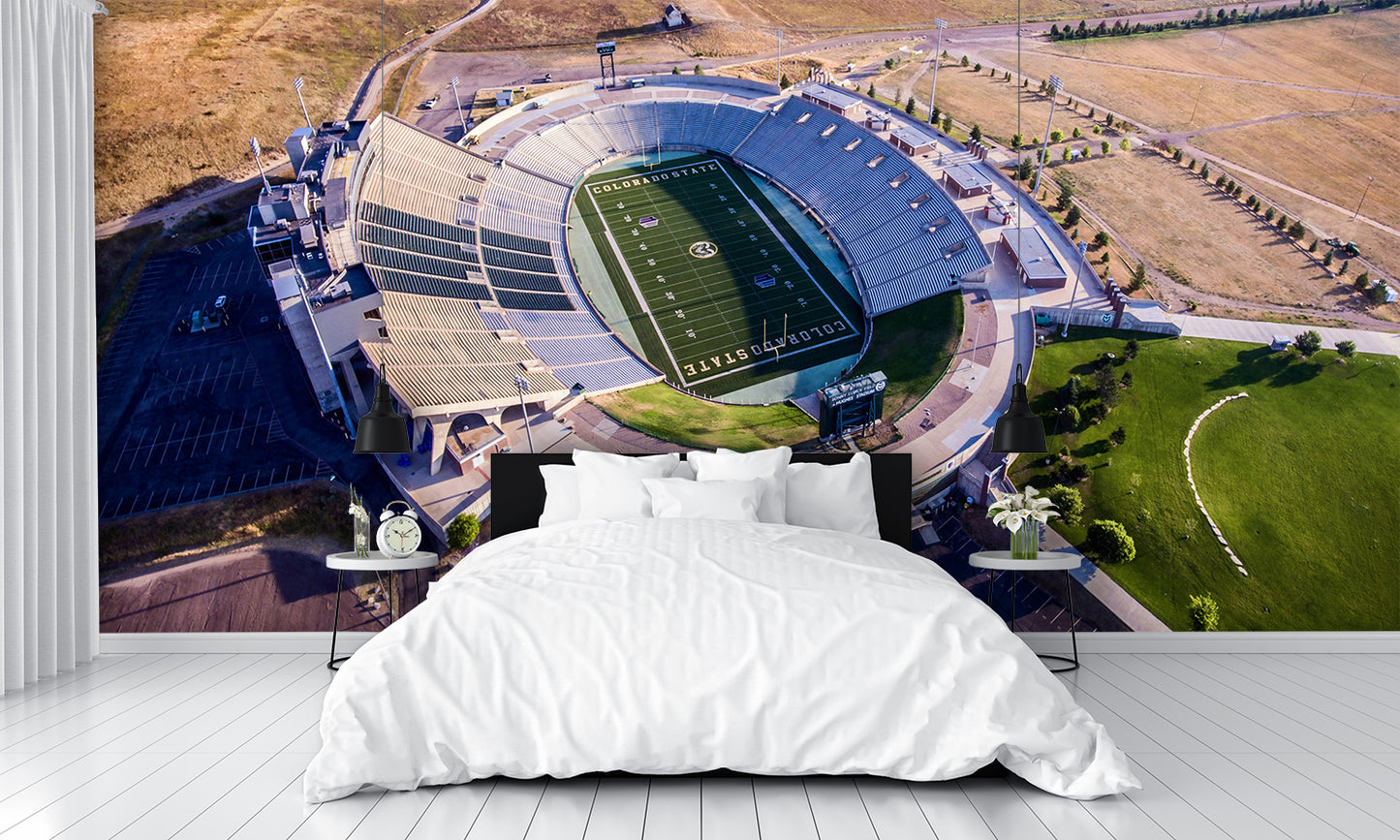Colorado State University Football Stadium Custom Designed Wallpaper