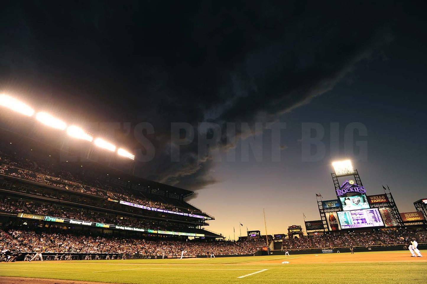 Coors Field Baseball Diamond Field Custom Designed Wallpaper