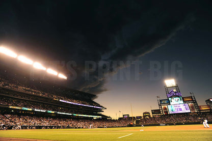 Coors Field Baseball Diamond Field Custom Designed Wallpaper