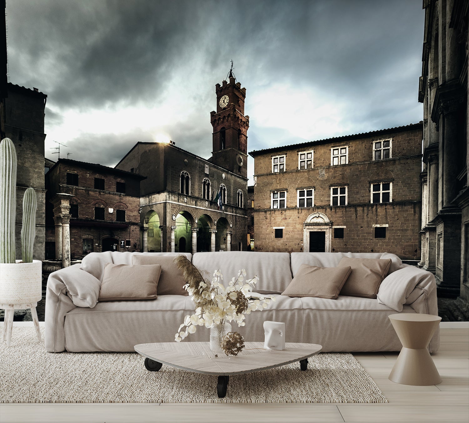 Courtyard Custom Designed Commercial Non-pasted Wallpaper