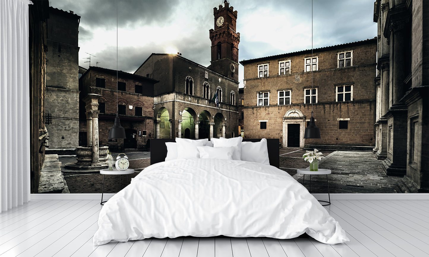 Courtyard Custom Designed Commercial Non-pasted Wallpaper