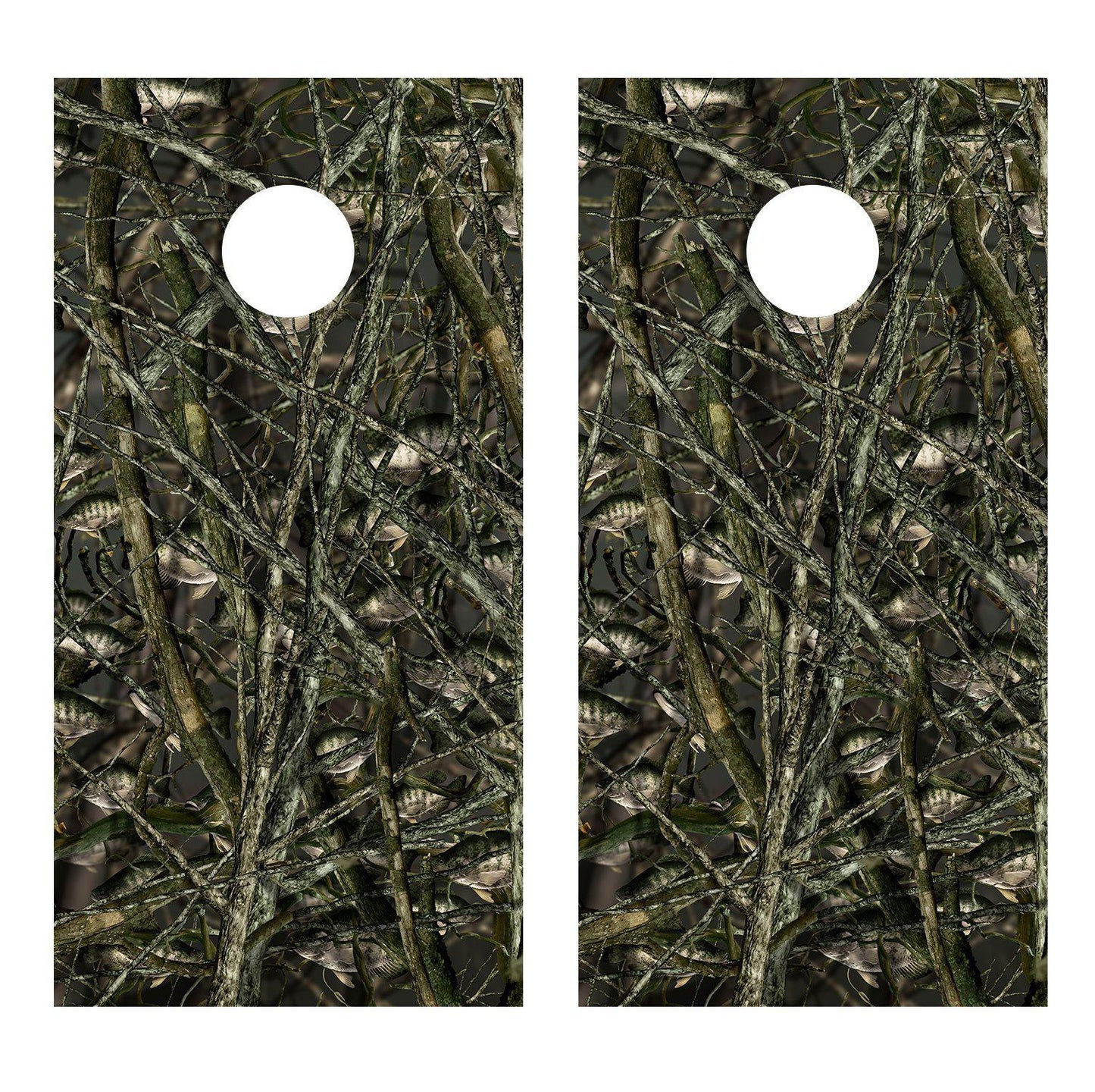 Crappie Camo Design Cornhole Board Decal Wrap