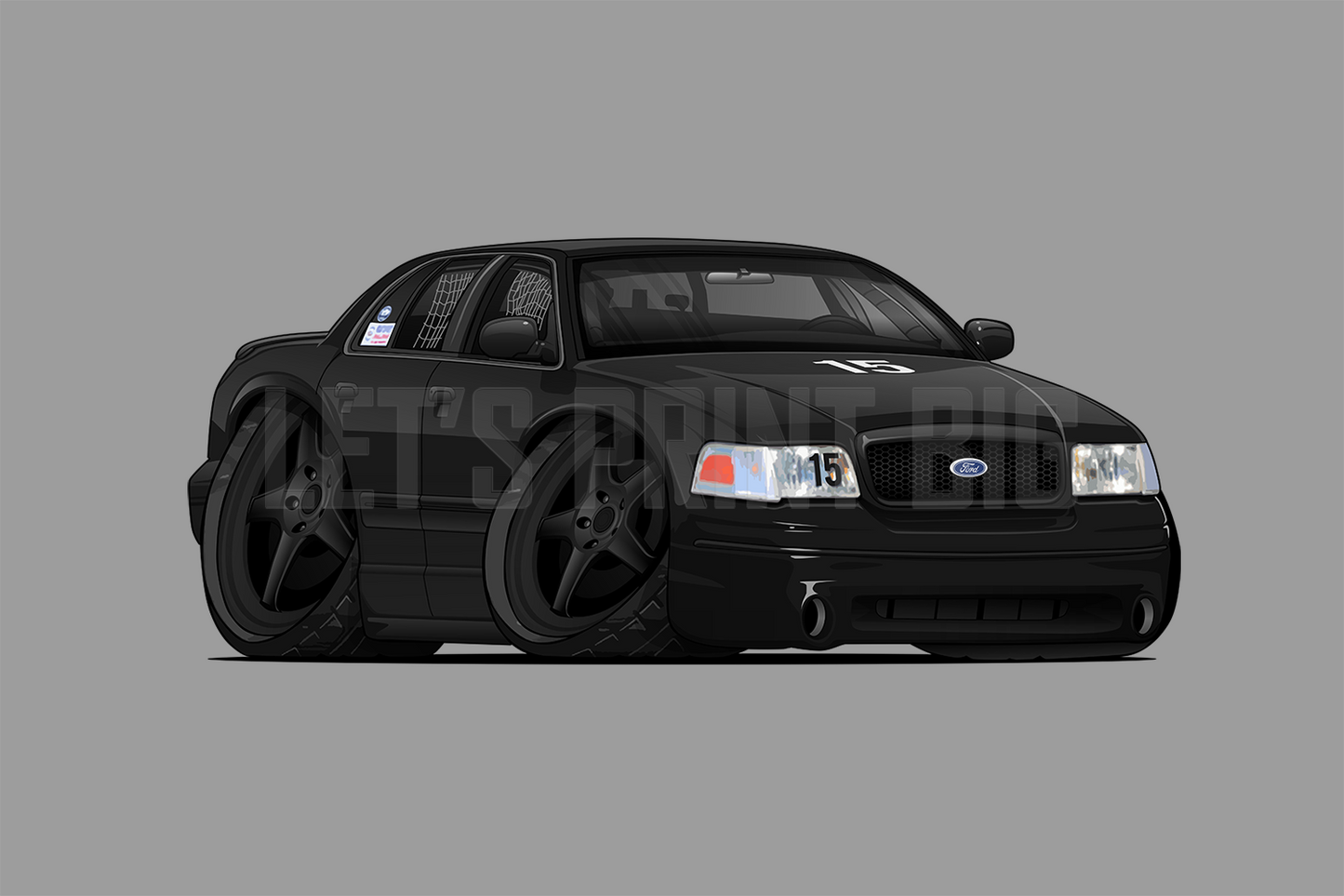 1999 Crown Victoria Car Art Wall Decal